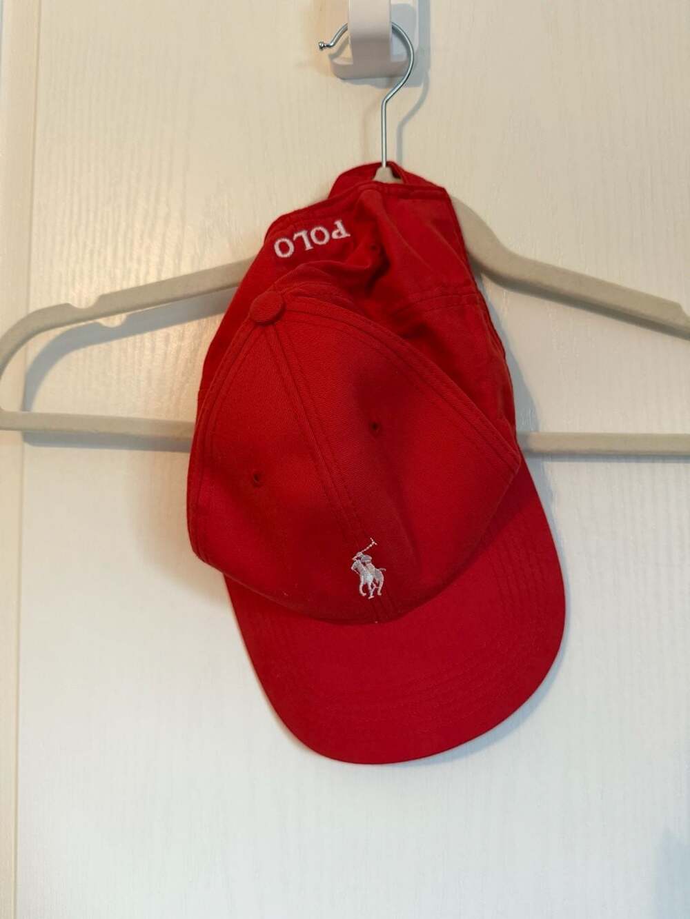 Polo Ralph Lauren Baseball Cap One Size Red White Cotton Logo